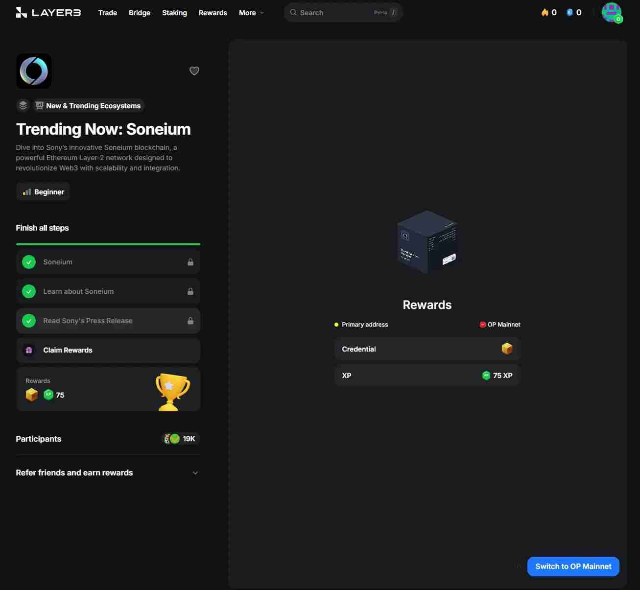 本周可以参与的交互新项目:PizzaSwap、Age of Dino、Soneium、MapleStory Universe